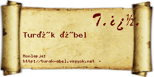 Turák Ábel névjegykártya